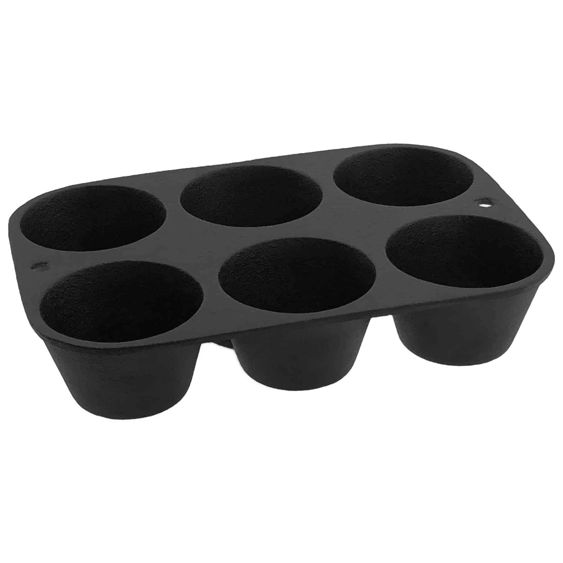 Old Mountain 10122 6-Cup Cast Iron Muffin Pan - Nonstick Baking for Cupcakes, Cornbread & Muffins - Perfect for Home Baking & Holiday Cooking