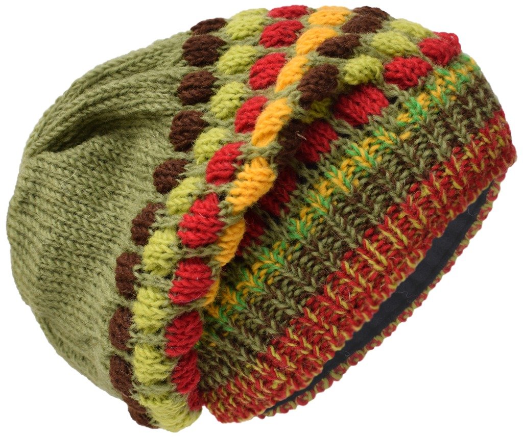 Warm Fleece-Lined Knitted Beanie Hat for Men & Women - Soft Gheri Wool Winter Hat in Multiple Colors - Perfect for Skiing, Hiking & Cold Weather Activities