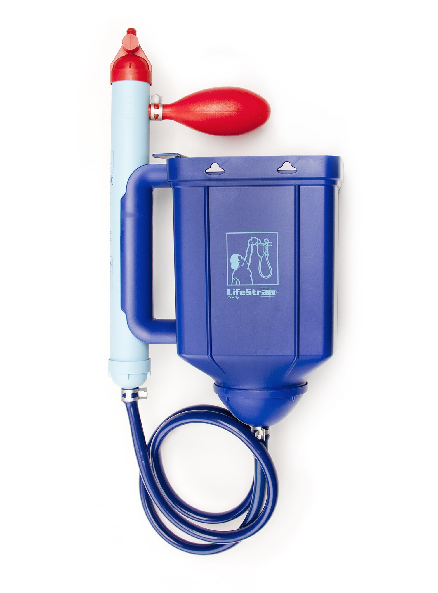 LifeStraw Family 1.0 Water Filter - Portable Gravity-Fed Water Purification System for Emergency Preparedness, Outdoor Camping & Hiking - Clean Drinking Water for Survival Kits & Backpacking Trips