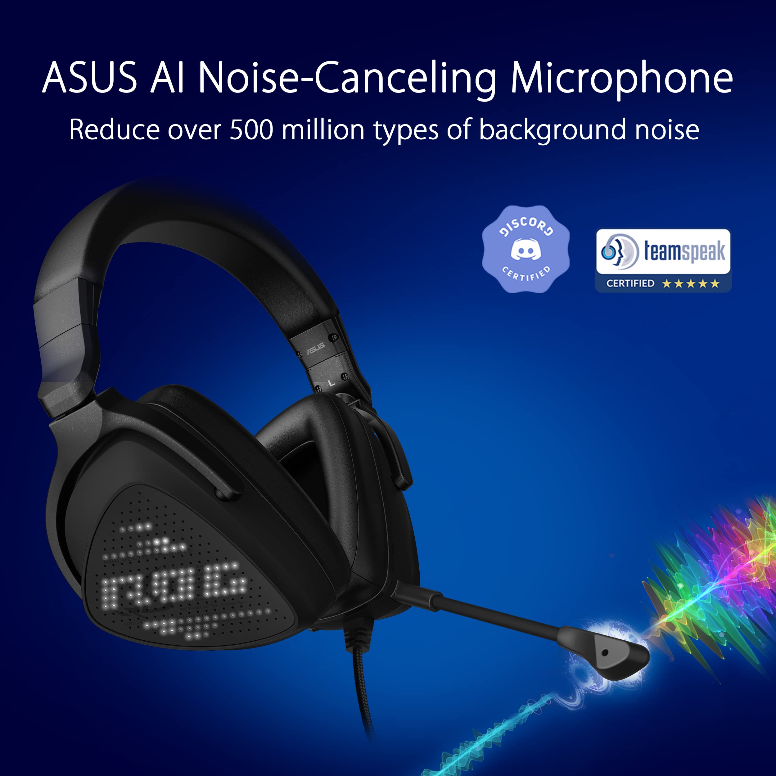 ASUS ROG Delta S Animate Gaming Headset with Customizable Anime Matrix LED Display | AI Noise-Canceling Microphone | Hi-Res ESS 9281 Quad DAC | Lightweight USB-C Headphones for PC, Mac, PS5, Nintendo Switch & Mobile | Perfect for Competitive Gaming, Streaming & Online Meetings