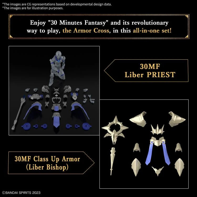 Bandai 1/144 Liber Bishop 30 Minutes Fantasy 30MF Model Kit - Perfect for Anime Fans & Collectors | Build & Display Your Mecha Collection