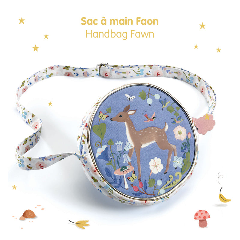 Cute Round Fawn Print Kids Handbag for Girls - Perfect for School, Parties, and Everyday Use