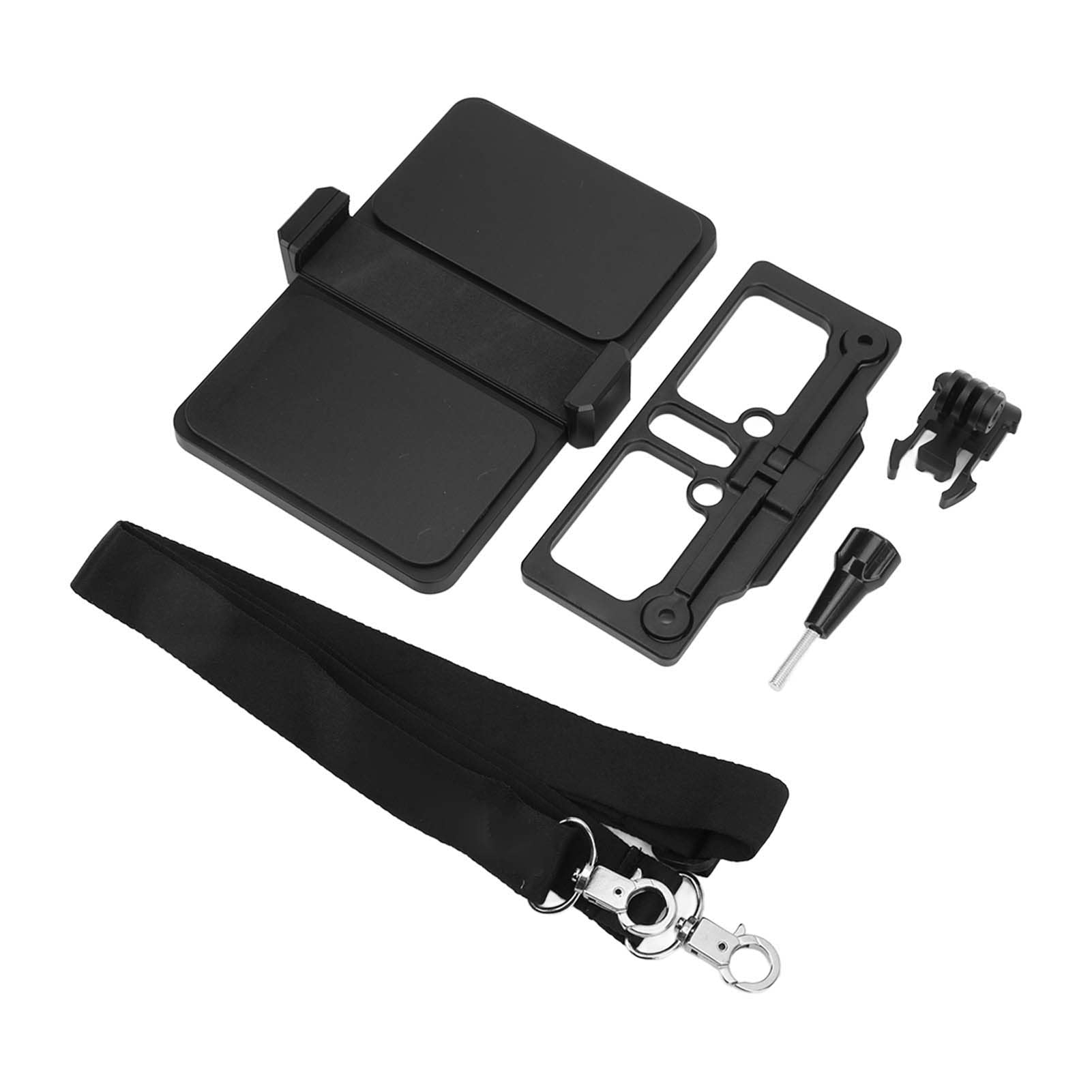 Foldable ABS Tablet Holder with Soft EVA Pad & Lanyard - Compatible with Mini SE Tablets & Phones, Anti-Scratch Protection | Perfect for Hands-Free Viewing in Bed, Car, Kitchen & Office