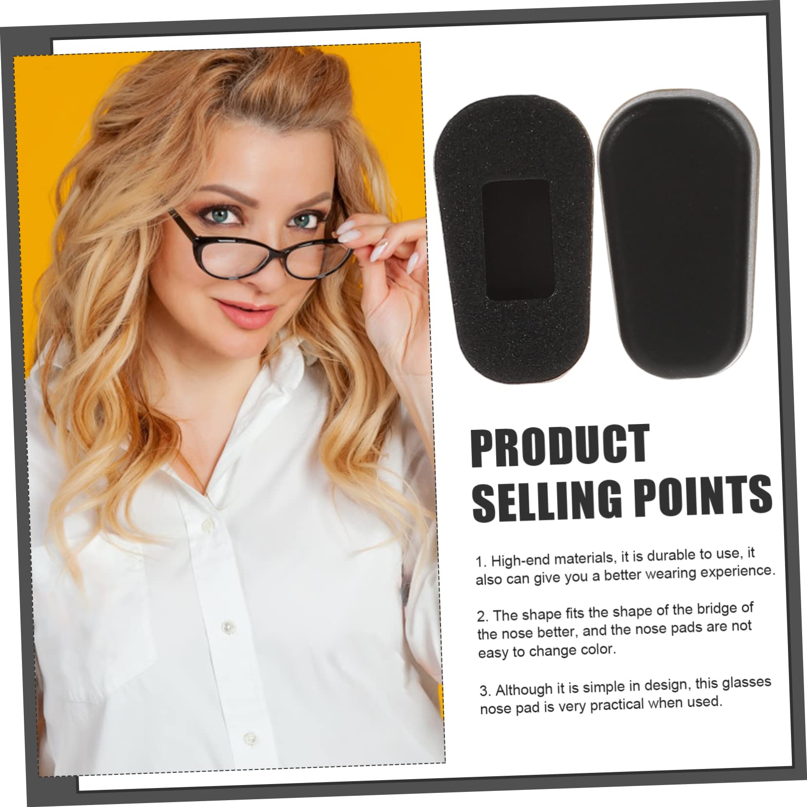 Gogogmee 12 Pairs Silicone Nose Pads for Glasses - Comfortable Anti-Slip Eyewear Accessories for Optical Frames - Perfect for Reading, Working & Daily Use