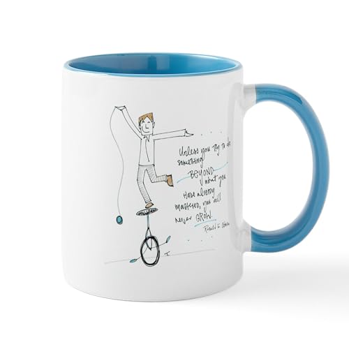 White/Blue Inside - Keep Learning Mug