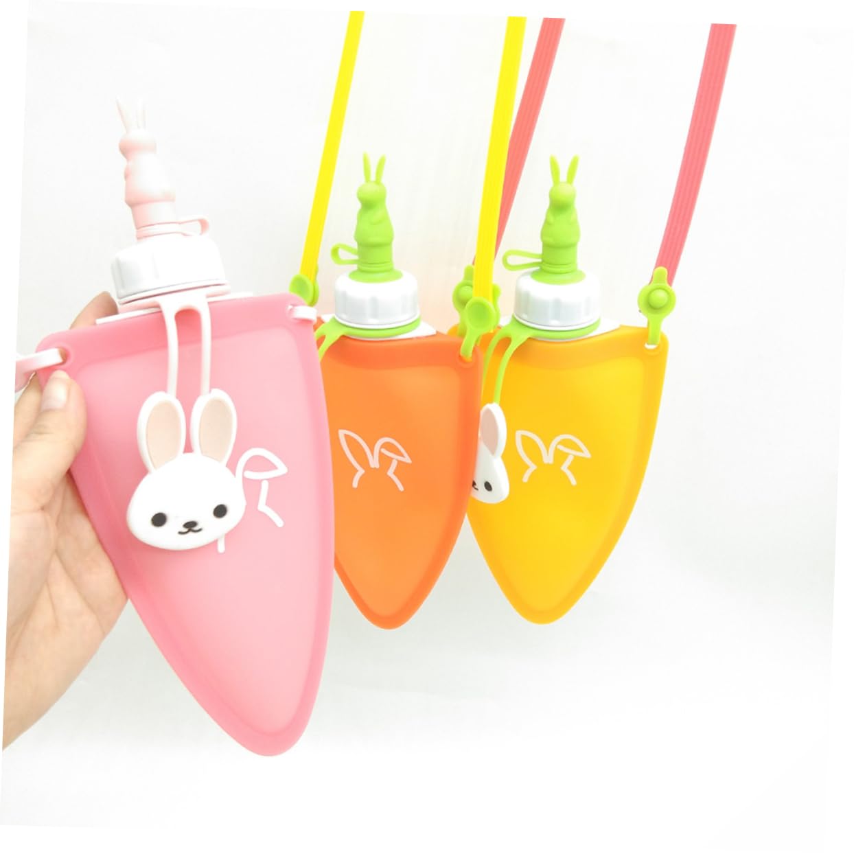 Collapsible Silicone Water Bottle for Kids - Leak Proof, Portable Sports Drink Bottle with Straw & Misting Function for School, Gym, Hiking & Outdoor Activities