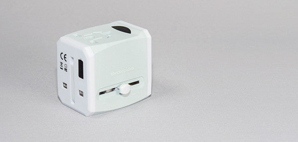 Thecoopidea Crate Universal Travel Adapter with 2 USB Ports - Worldwide All-in-One Charger for Phones, Laptops & Devices - Perfect for Business Trips, Vacations & International Travel