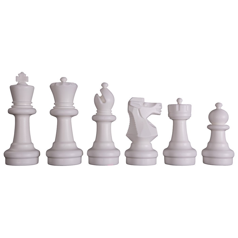 MegaChess 12 Inch Giant Plastic Chess Set with Board & Checkers - Outdoor & Indoor Family Game Night - Perfect for Parties, Picnics, and Classroom Learning