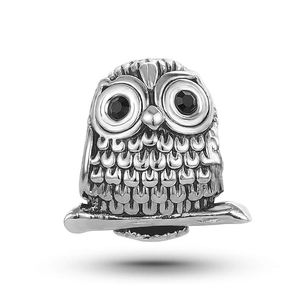Owl Charm Beads for Bracelets - Crystal Animal Charms for Graduation, Love, Family & Birthday Gifts | Perfect for DIY Jewelry, Friendship Bracelets & Personalized Accessories