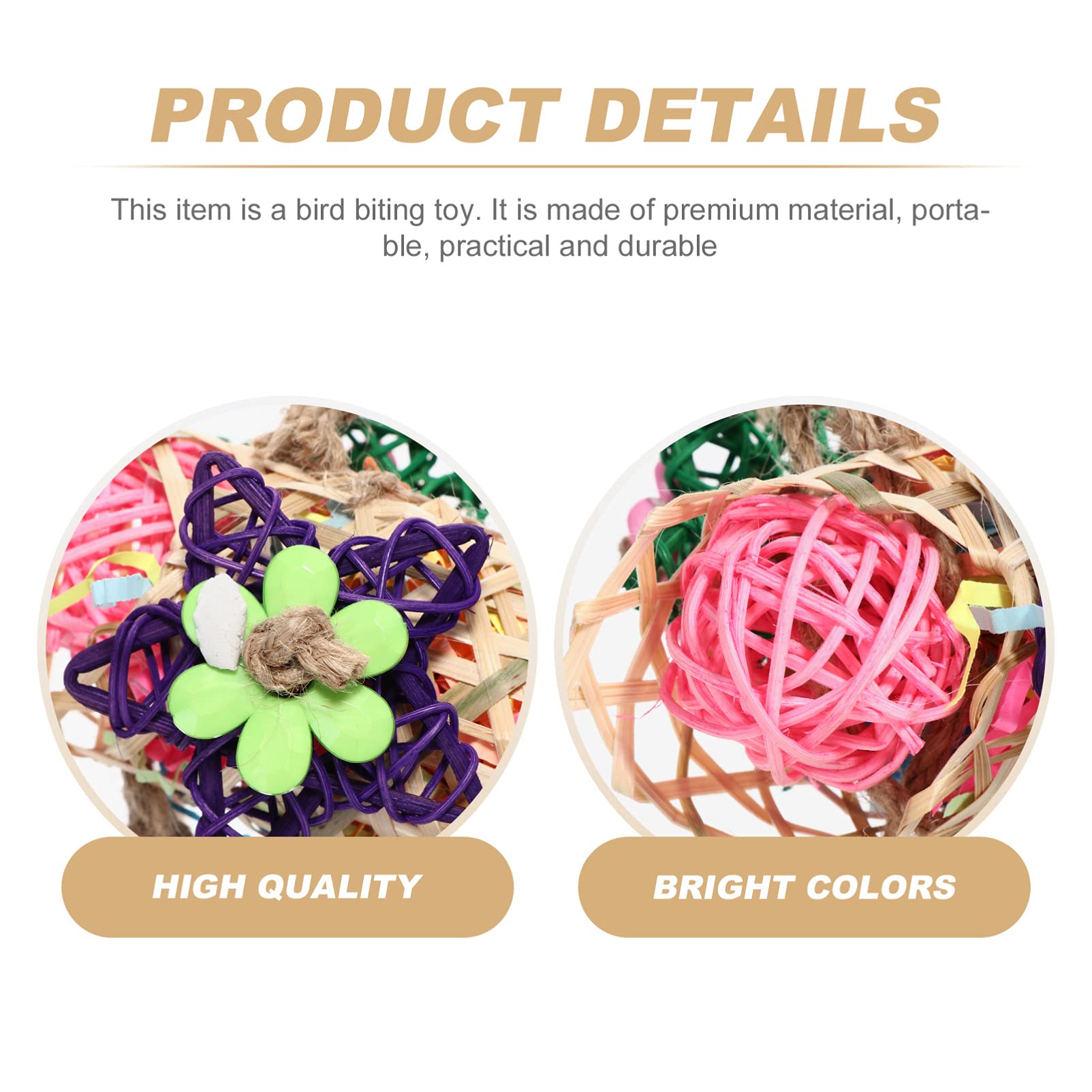 UKCOCO Small Bird Chew Toys for Parrots - Natural Wooden Cage Accessories & Chewing Tools for Pet Birds - Hanging Entertainment Toys for Parrots, Cockatiels, Lovebirds - Perfect for Cage Enrichment & Beak Trimming