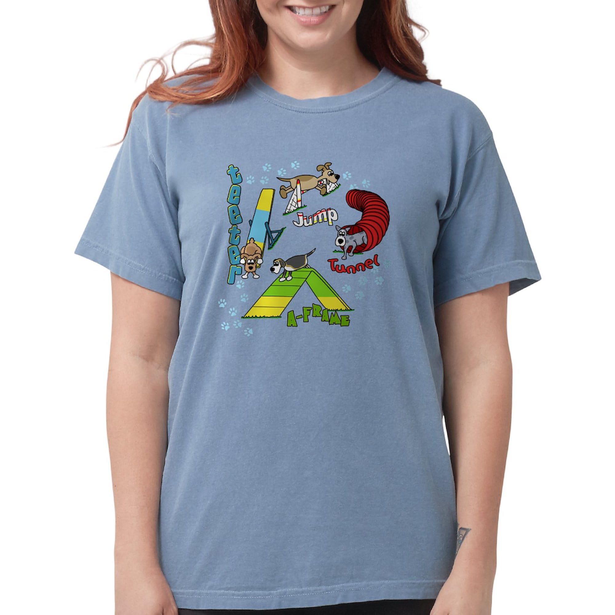 Women's Four Agility Obstacles T-Shirt | Soft Comfort Colors Tee for Dog Training & Agility Competitions