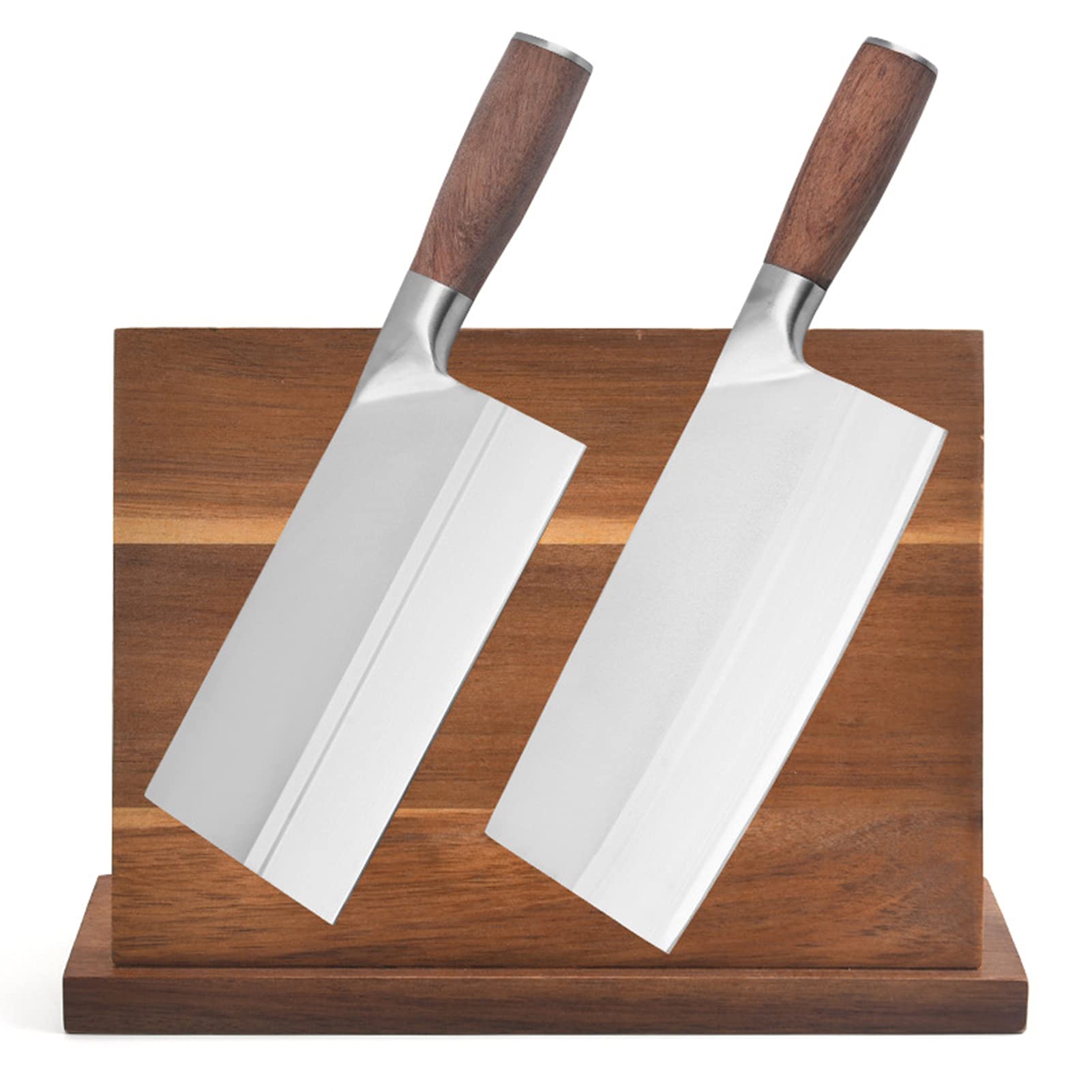 Premium Acacia Wood Magnetic Knife Holder - Large Capacity Kitchen Storage Rack for Knives, Scissors & Utensils | Wall-Mounted Space Saver for Organized Home & Professional Kitchens