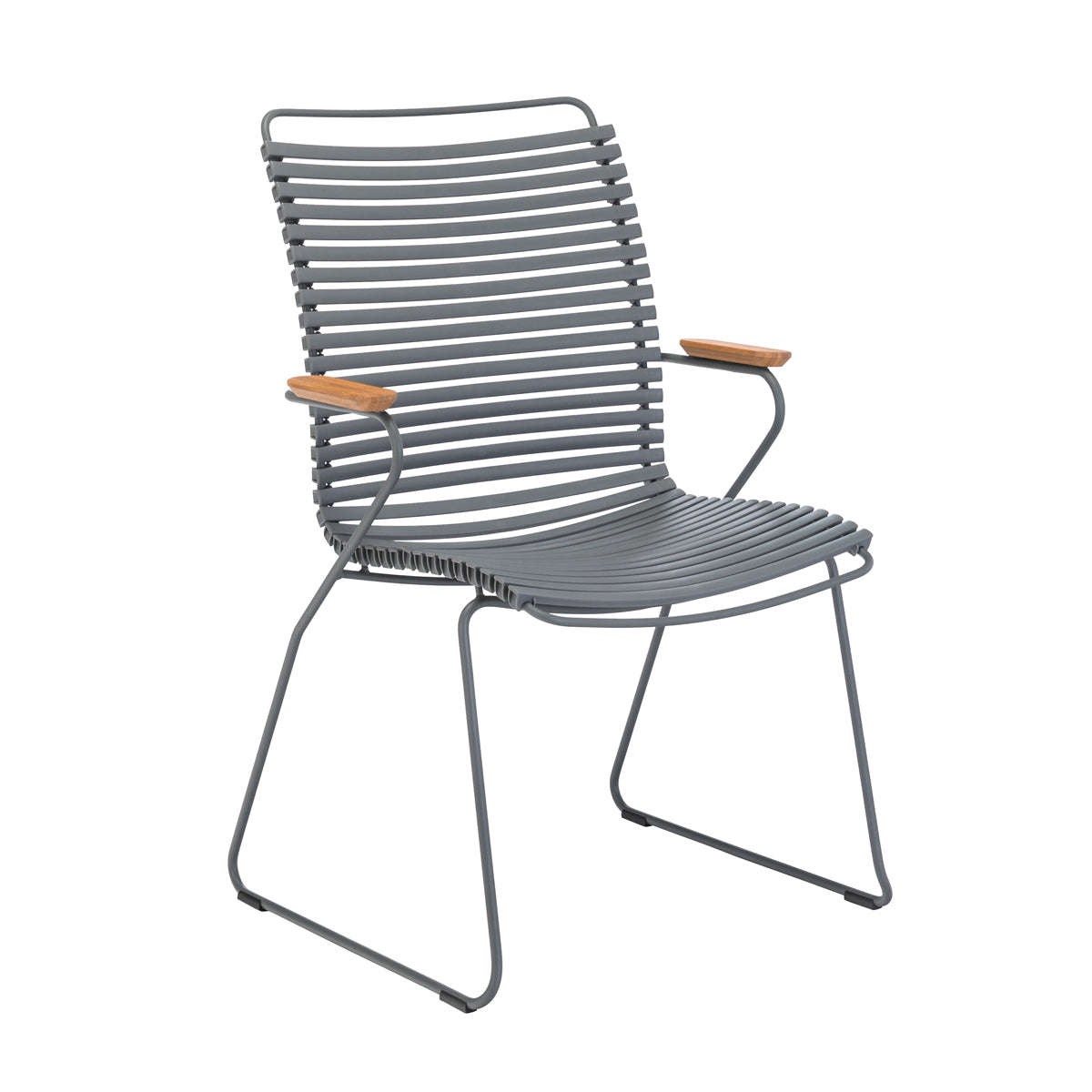 Click Outdoor Dining Chair with Armrest - Patio, Garden, Poolside & Backyard - Weather-Resistant & Comfortable for Outdoor Entertaining