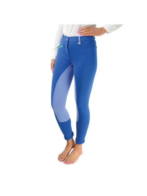 HyPerformance Mizs Contrast Jodhpurs - Premium Equestrian Riding Pants for Women - Perfect for Horseback Riding, Dressage & Show Jumping