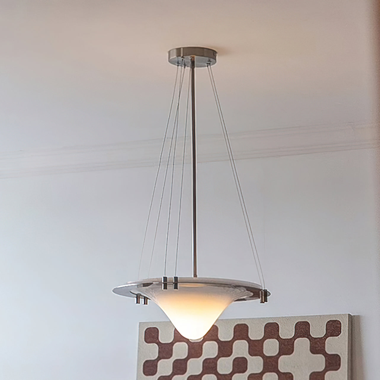 Modern Bento Pendant Light - Handcrafted Japanese Style Hanging Lamp for Dining Room, Kitchen Island, or Bedroom Lighting - Energy Efficient LED Ceiling Light Fixture with Warm White Glow