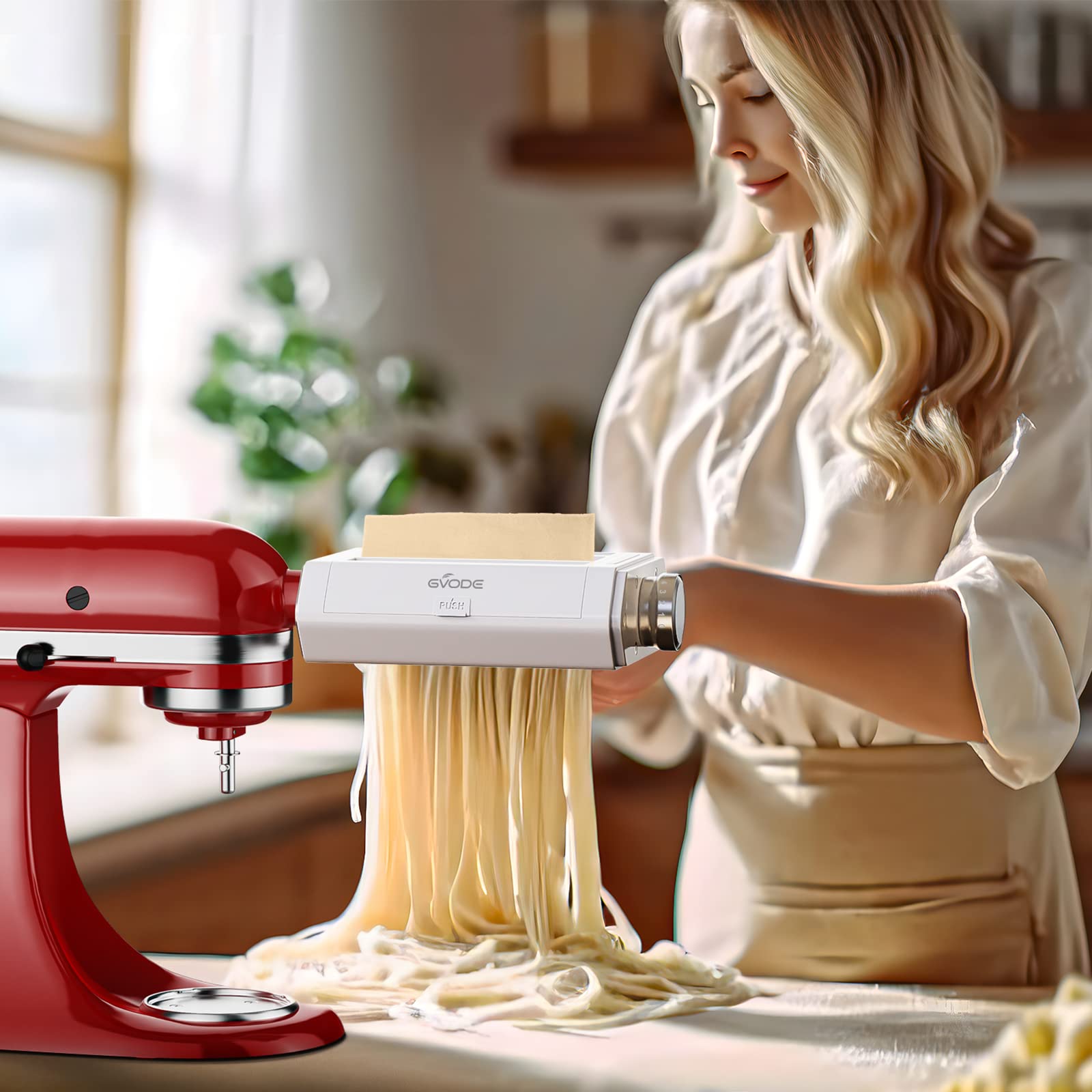 3-in-1 Pasta Maker Attachment for KitchenAid Stand Mixer - Includes Spaghetti, Fettuccine Cutter & Pasta Roller - Homemade Noodle Machine for Fresh Pasta - Perfect for Italian Dishes, Family Dinners & Cooking Enthusiasts