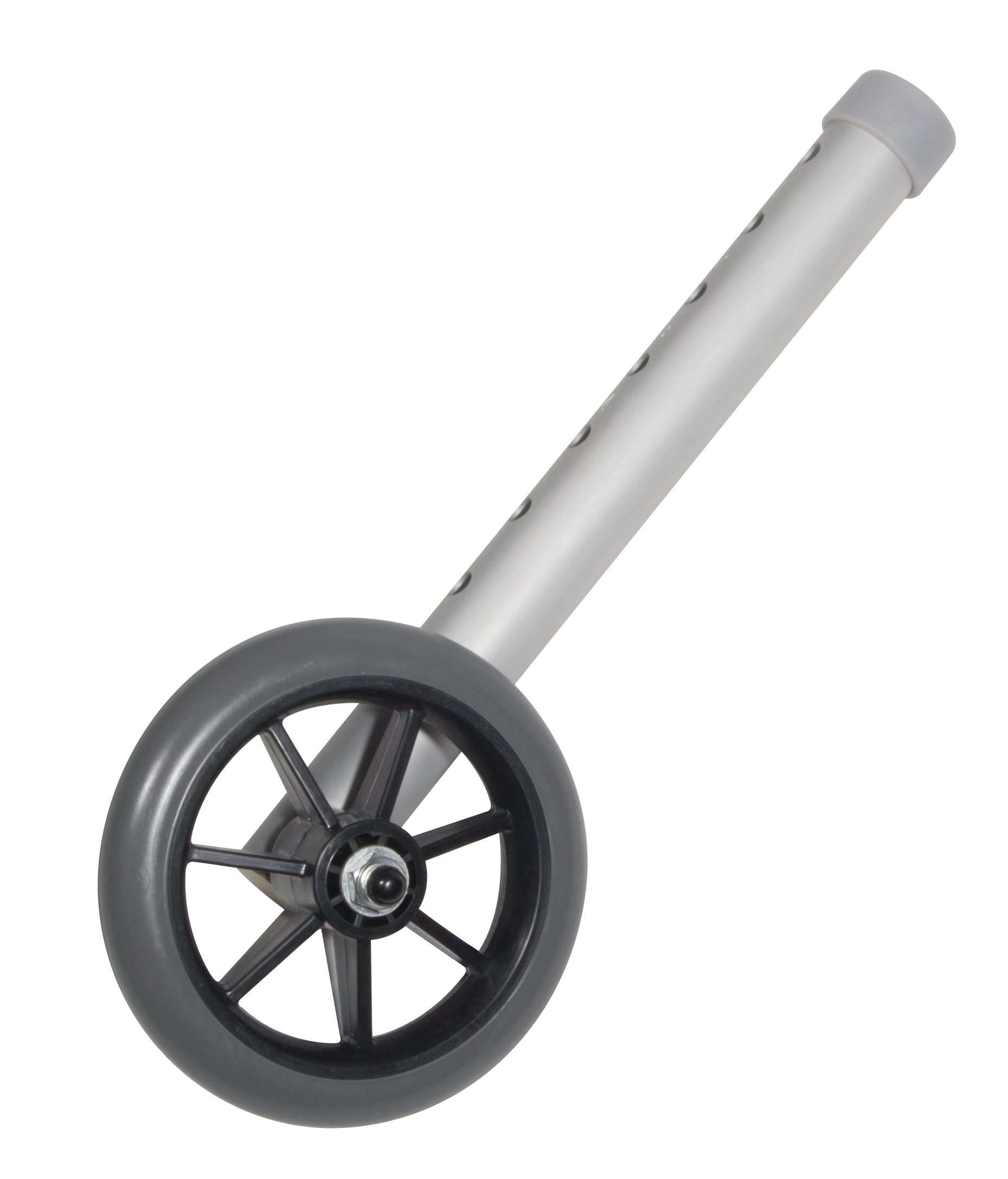 Drive Medical 10109 Replacement Rear Glide Walker Wheels for Mobility Walkers - Gray - Ideal for Seniors & Post-Surgery Recovery (Set of 2)