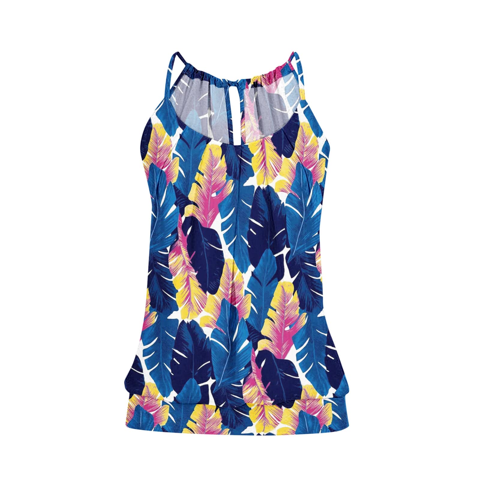 Women's Casual Sleeveless Tank Top - Cross Back Design, Wrinkle-Free Cami with O-Neck & Loose Fit - Perfect for Summer Outfits, Beach Wear, and Layering Under Cardigans