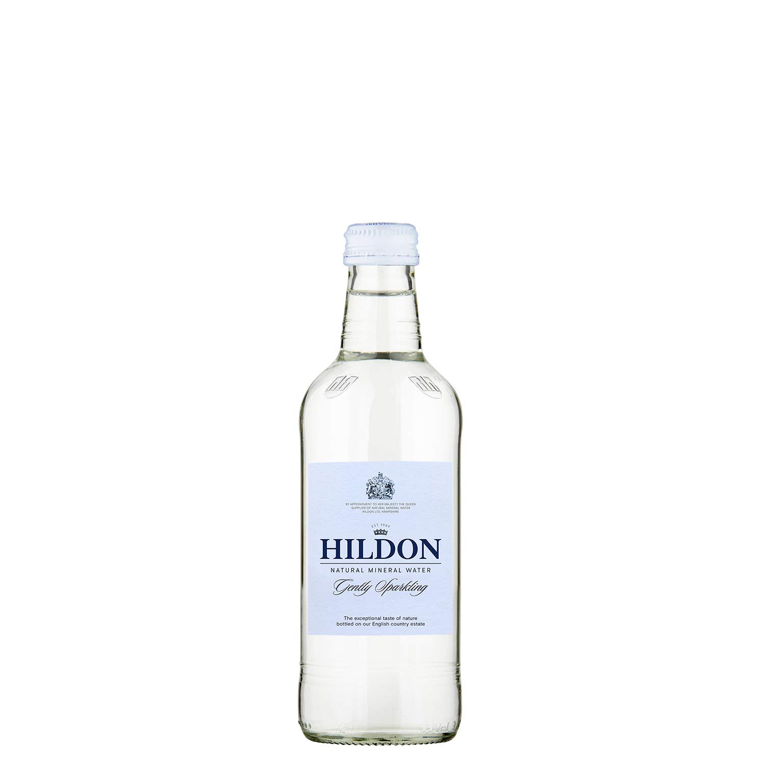 Hildon Natural Sparkling Mineral Water 330ml (11.15 fl oz) in Glass Bottles - Premium British Spring Water for Fine Dining, Gourmet Meals & Luxury Events