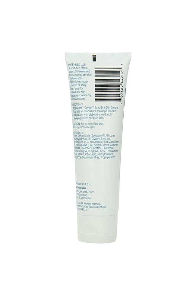 Cavilon Extra Dry Skin Cream - Intensive Foot Moisturizer for Cracked Heels & Rough Skin, 4 oz Tube (3386) | Ideal for Diabetic Foot Care, Athletes & Dry Skin Relief