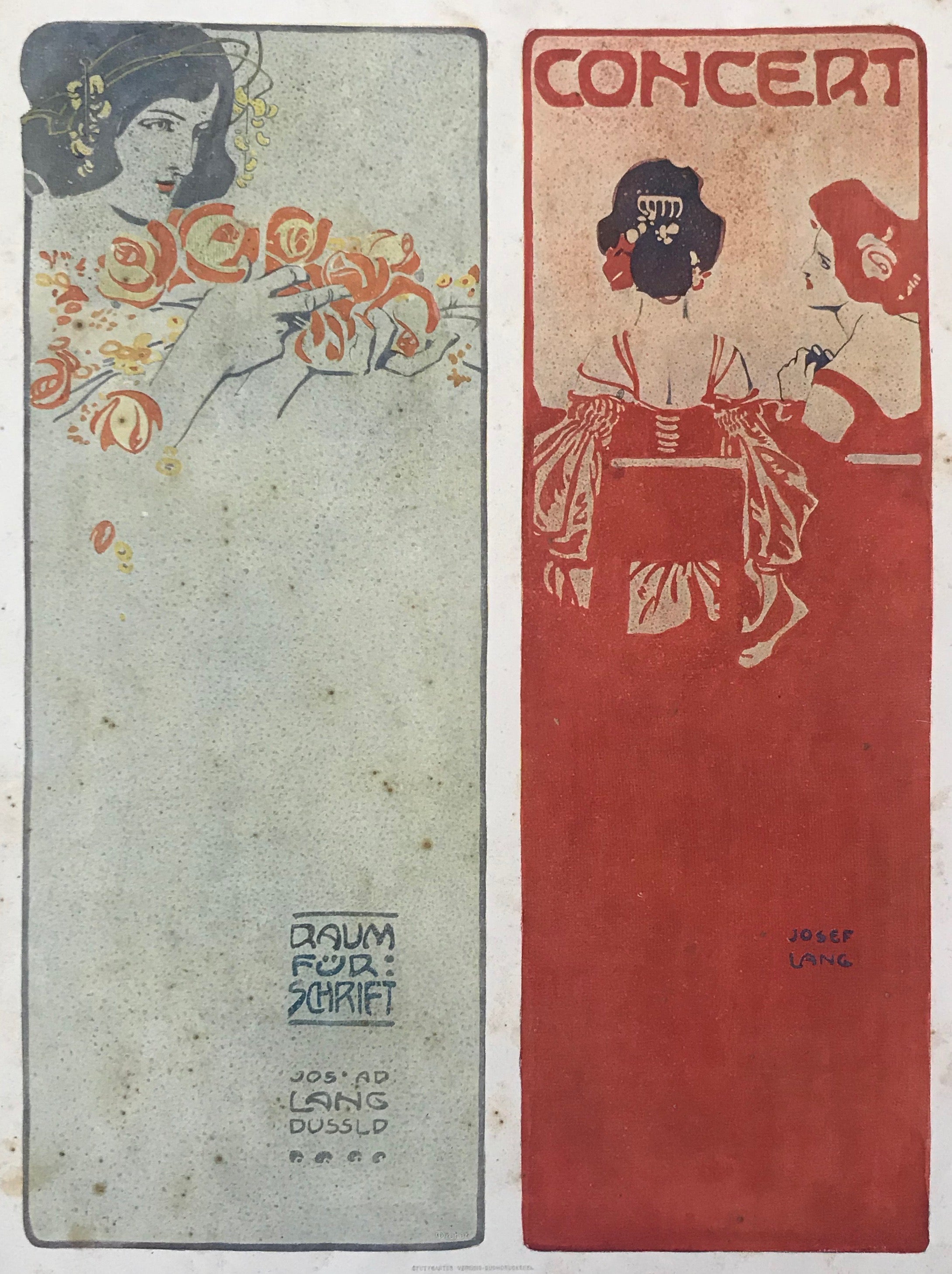 1906 Original German Art Nouveau Poster - Vintage Decorator Print #18 (Entwürfe für Plakate) - Perfect for Home Decor, Office Wall Art & Antique Collectors