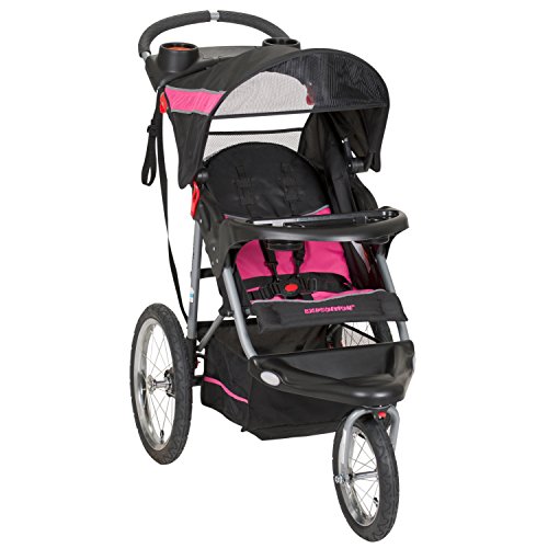 Baby Trend Expedition Jogger Stroller - Lightweight Travel Stroller for Toddlers, Adjustable Canopy, All-Terrain Wheels | Perfect for Running, Shopping & Outdoor Adventures (Bubble Gum)