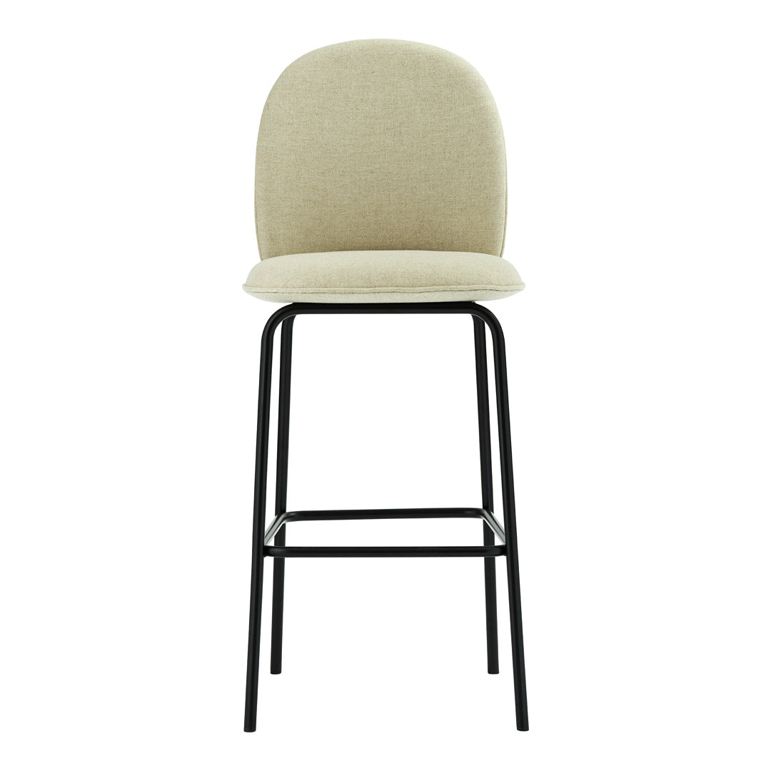 Premium Ace Bar Chair - Fully Upholstered Bar Stool with Backrest for Kitchen Island, Home Bar & Restaurant Use