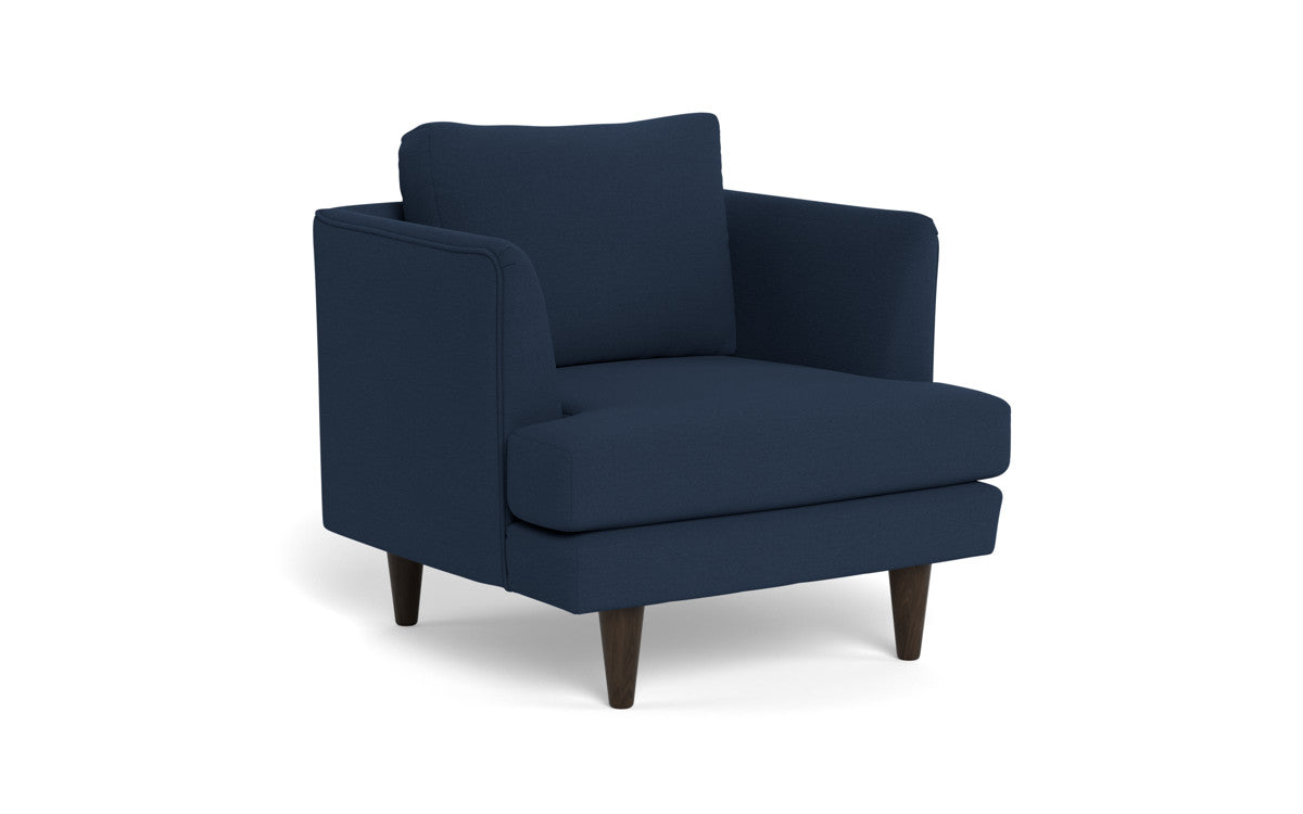 Rainey 35 Armchair - Modern Accent Chair for Living Room, Bedroom & Office - Comfortable Upholstered Lounge Chair with Wooden Legs - Perfect for Reading, Relaxing & Home Decor