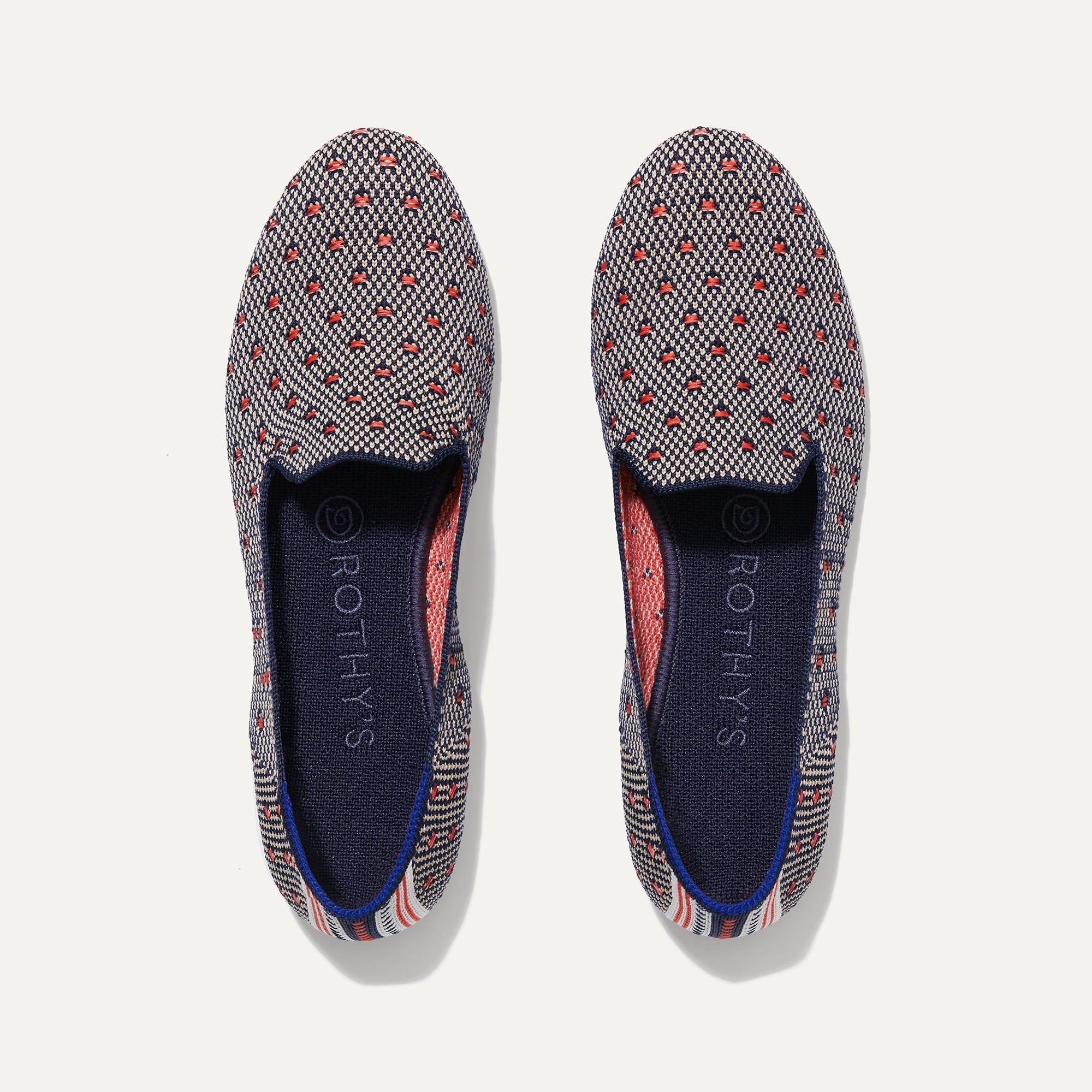 Women's Coral Dot Loafers - Comfortable Slip-On Shoes for Casual Wear, Office & Travel | Stylish & Lightweight Walking Shoes