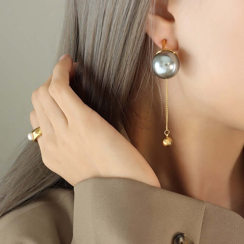 Elegant Pearl Tassel Drop Earrings for Women | Fashion Jewelry Gift for Brides, Party & Date Night | F679