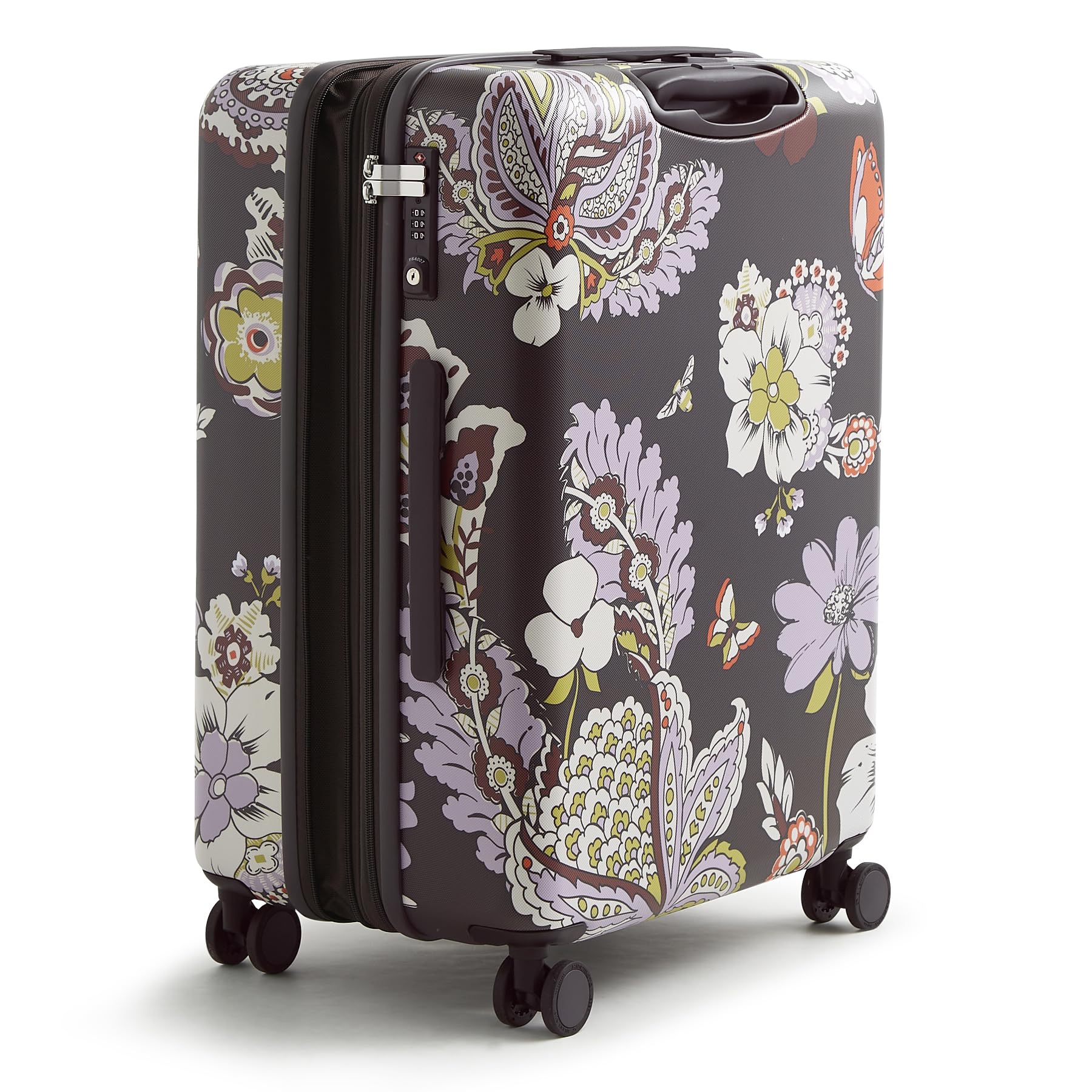 Vera Bradley Women's 3-Piece Hardside Luggage Set - Subtle Bouquet Floral Pattern | Lightweight Spinner Suitcase for Travel, Business Trips & Weekend Getaways
