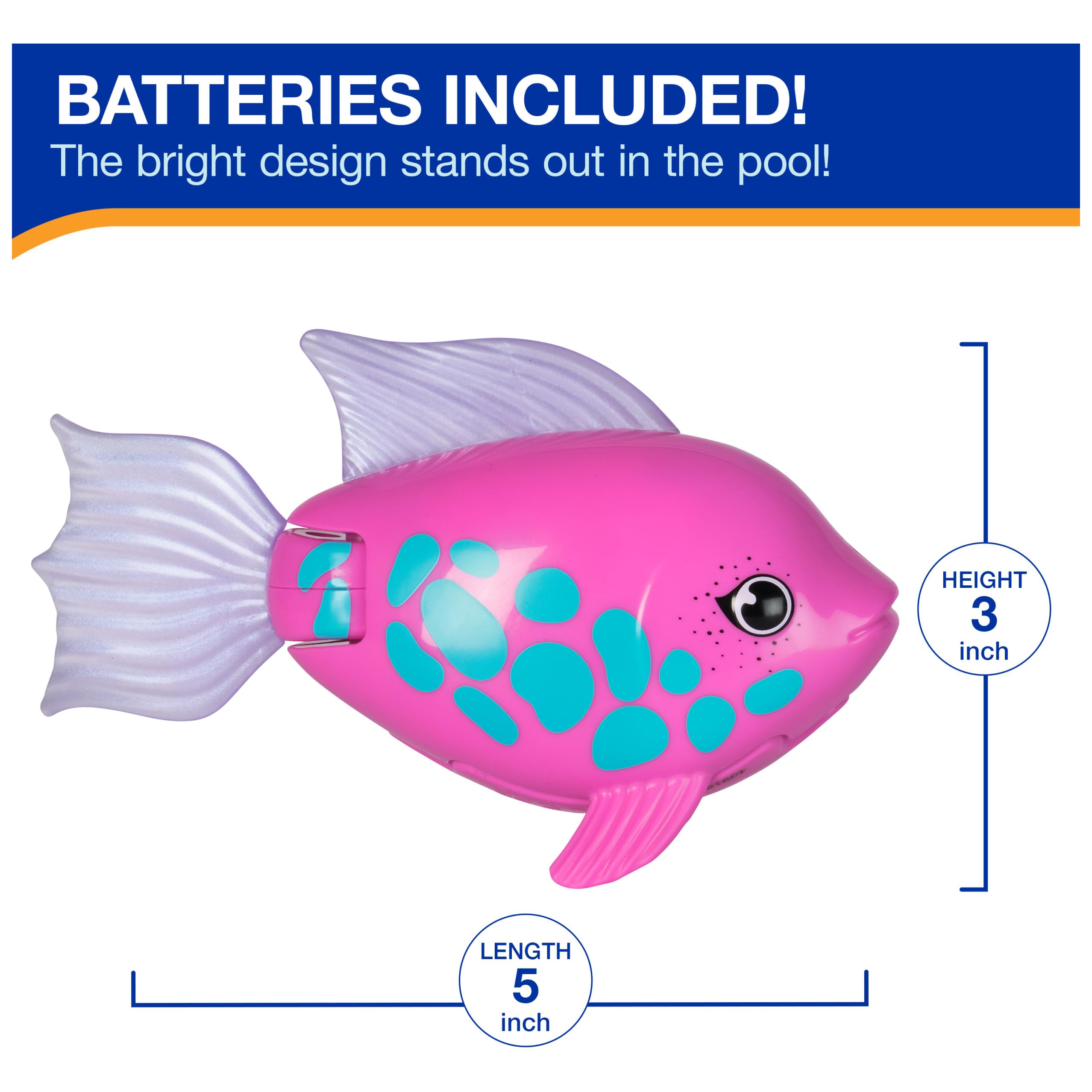 SwimWays Rainbow Reef Fish Toy - Kids Swimming Pool Toys & Water Accessories for Ages 5+ | Learn to Swim with Interactive Battery-Powered Tuna Turner | Perfect for Backyard Pools, Beach Trips & Swim Lessons