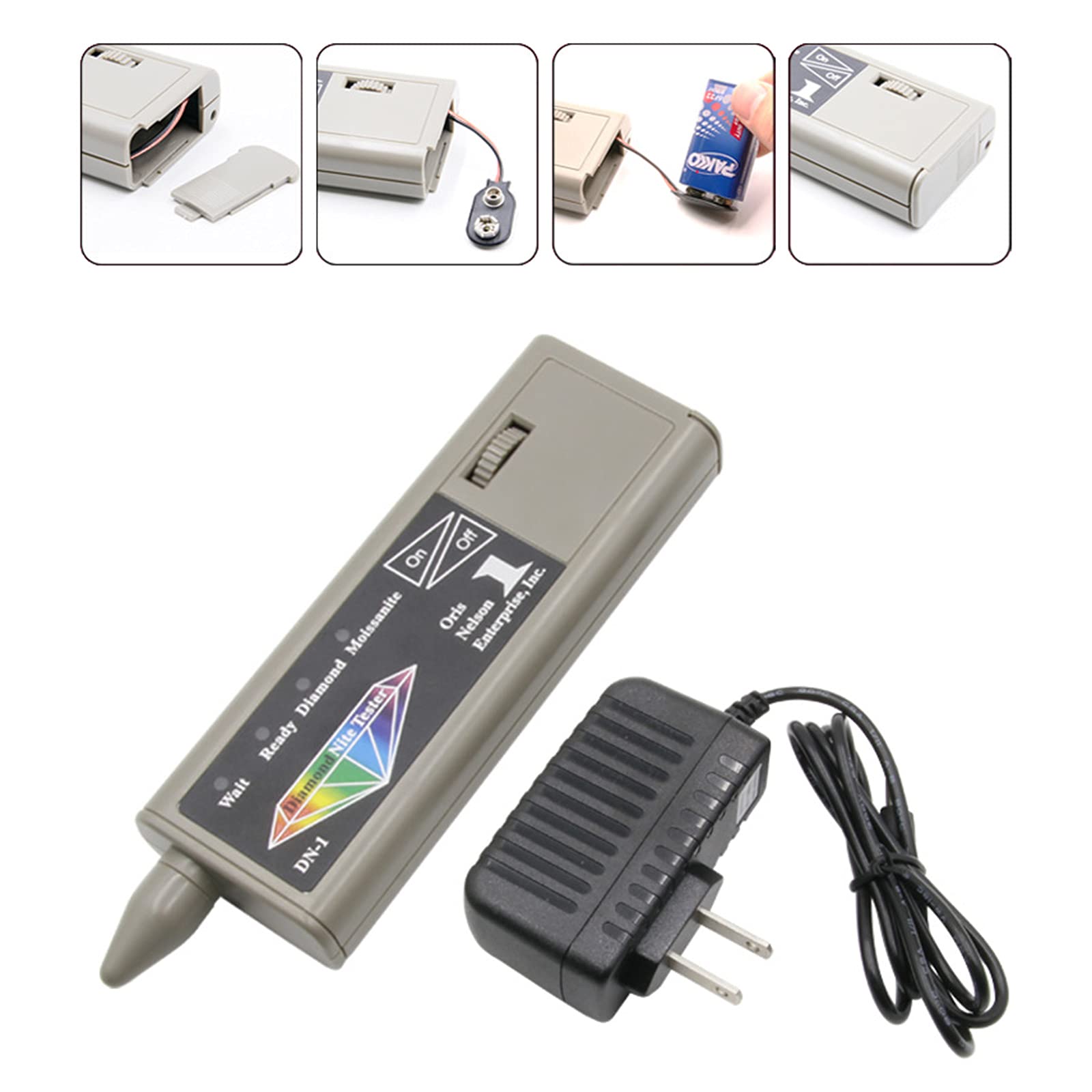 Professional Diamond Tester Pen - High Accuracy Jewelry Diamond Selector for Gemologists & Jewelers | Thermal Conductivity Meter for Real/Fake Diamond Detection | Perfect for Jewelry Appraisal, Pawn Shops & Gemstone Testing