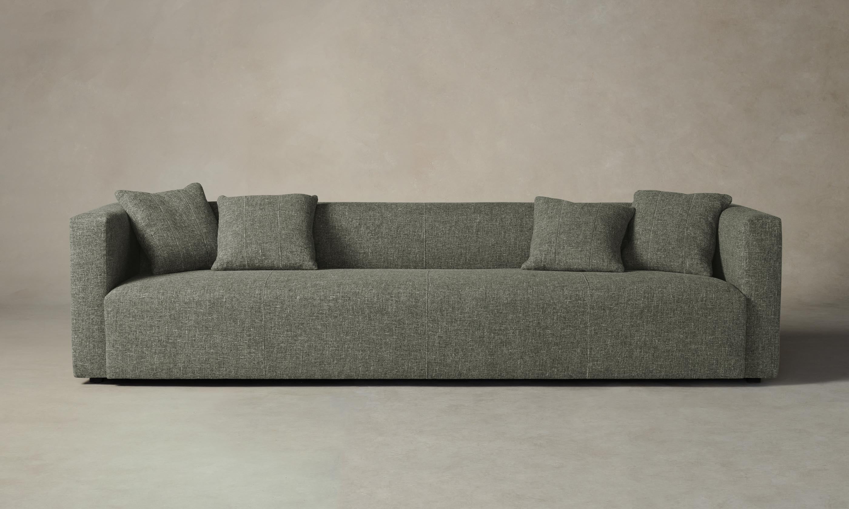 The Breuer Sofa - Heritage Belgian Linen Upholstery in Thyme | Modern Mid-Century Design for Living Room & Lounge Areas