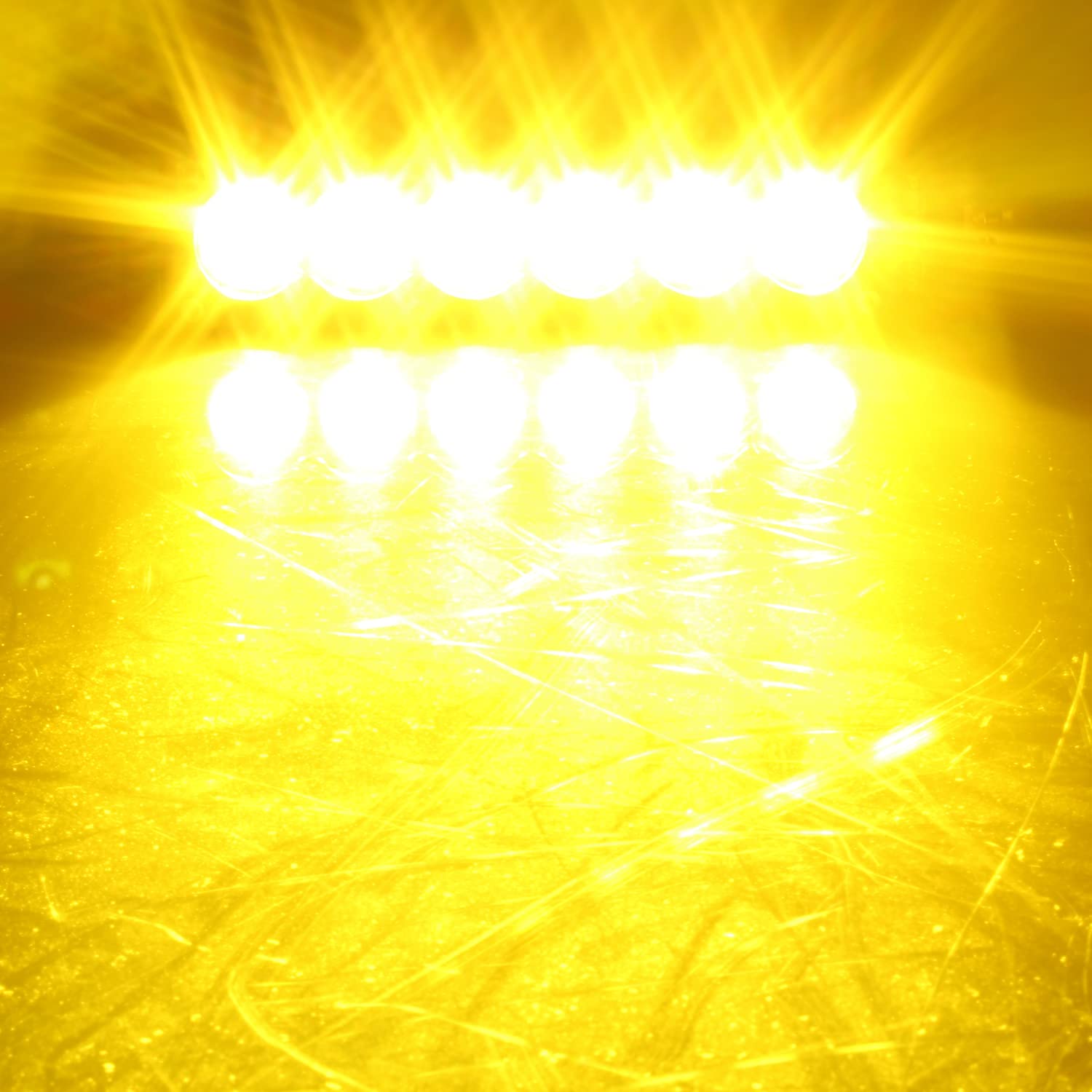 Ultra-Thin 7-Inch 30W Single Row LED Light Bar - 2PCS Super Bright Amber Yellow Spot Driving Fog Lights for Off-Road Vehicles (Jeep, Truck, ATV, UTV, SUV, 4WD) - Perfect for Night Driving & Outdoor Adventures