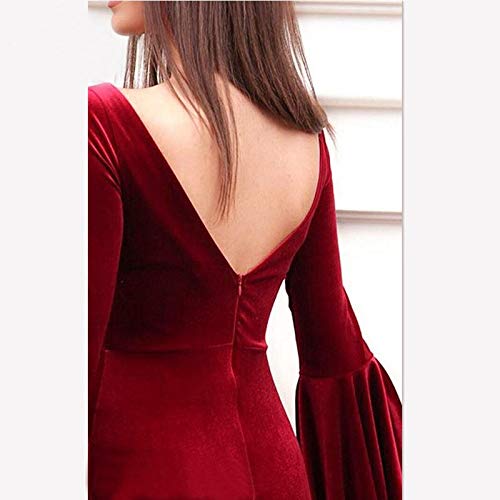 Elegant Women's Velvet Evening Dresses Long Sleeve Mermaid Prom Gown for Formal Events & Special Occasions