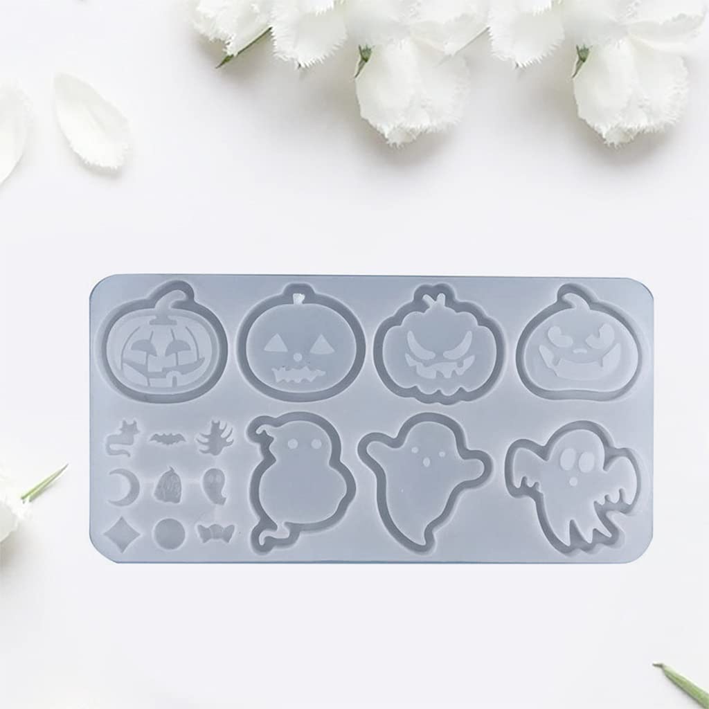 Epoxy Resin Halloween Quicksand Silicone Mold - DIY Jewelry Keychain Pendant Craft Making Kit for Resin Art, Halloween Decorations - Perfect for DIY Gifts, Cosplay Accessories & Home Decor