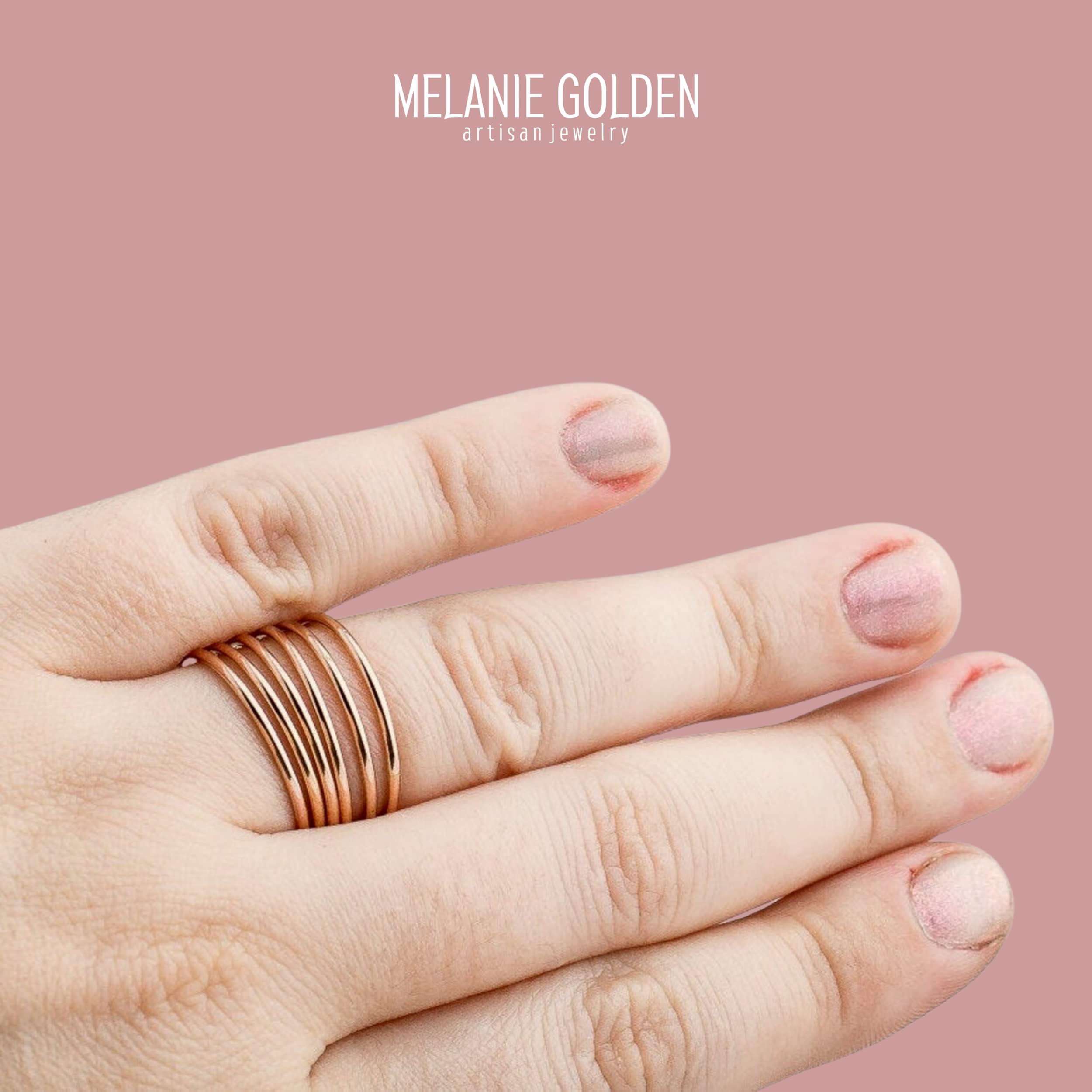 1mm Thin Smooth Stacking Skinny Ring in Sterling Silver, 14K Gold, or Rose Gold | Comfort Fit Wedding Band | Sizes 2-12 | Perfect for Stacking, Minimalist Jewelry, Everyday Wear & Gift Giving