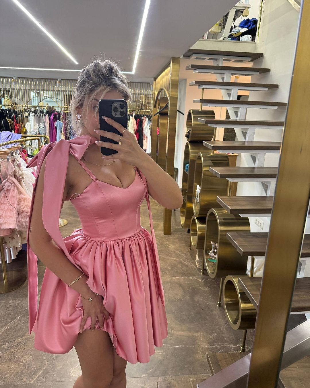 Elegant A-Line Pink Homecoming Dress for Short Birthday Party - Style J3562 | Perfect for Prom, Sweet 16, Quinceañera & Special Occasions