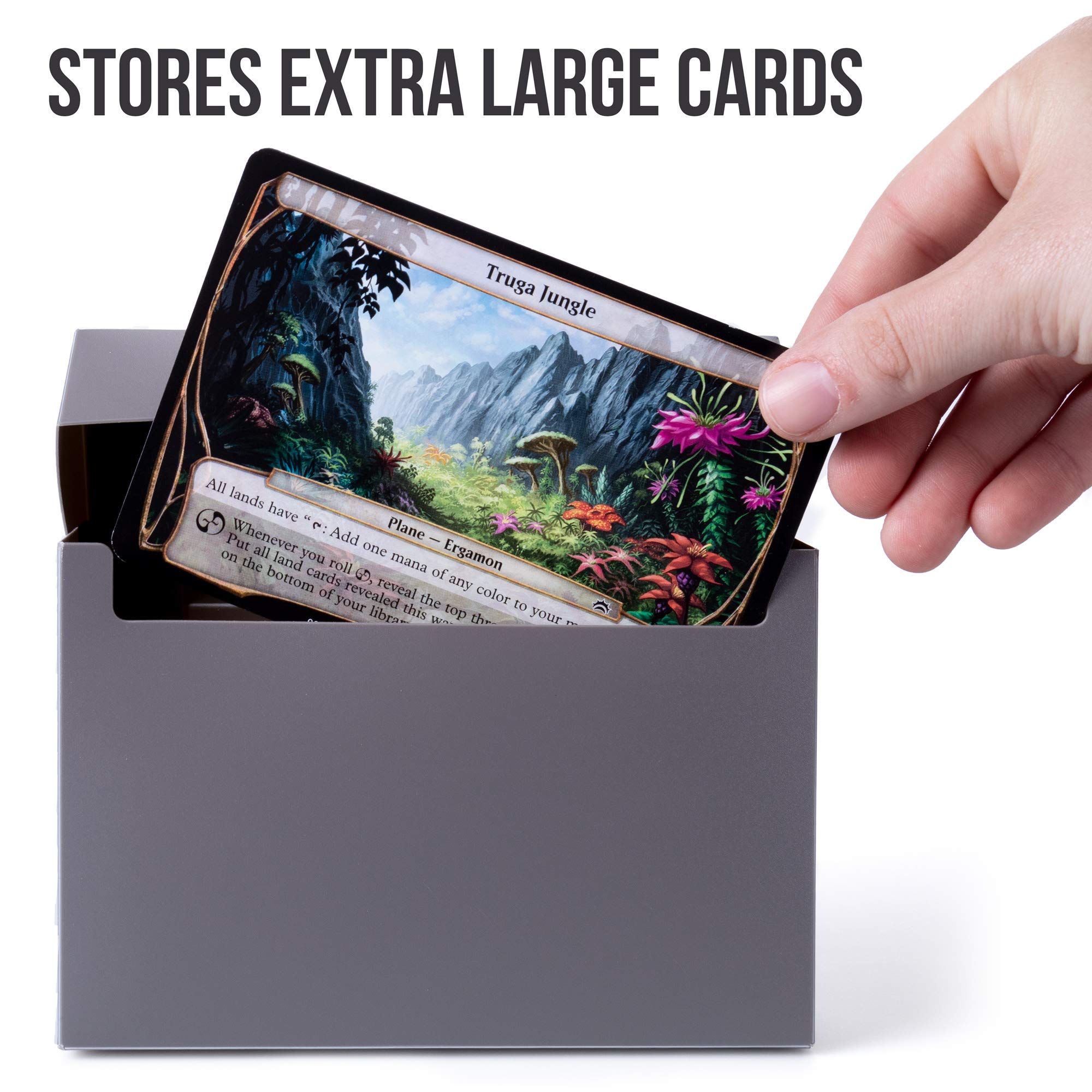 Durable Plastic Double Deck Card Storage Box - Perfect for Sleeved & Unsleeved Collectible Trading Cards | Card Game Organizer for MTG, Pokemon & Board Games