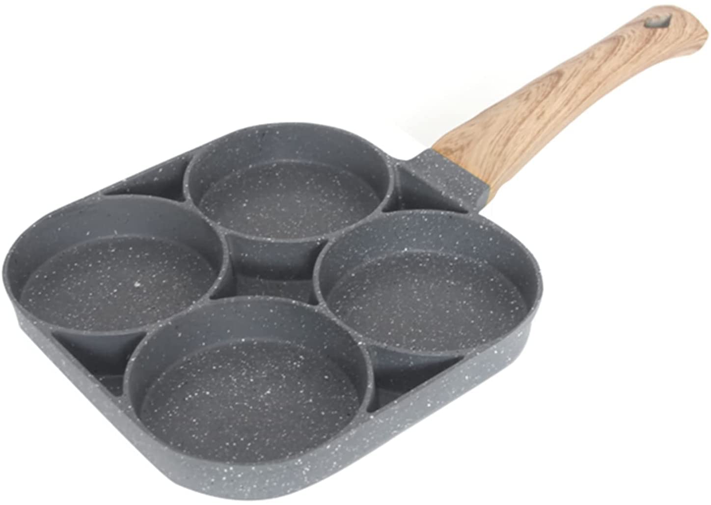 Non-Stick 2/4 Hole Egg Frying Pan - Thickened Pancake & Omelet Maker for Crepes, Steak & Breakfast - Perfect for Kitchen, Camping & Quick Meals