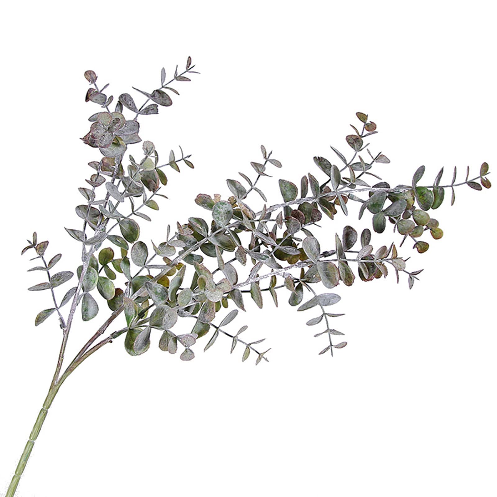 Artificial Eucalyptus Money Leaf Plant - Realistic Fake Greenery for Home Decor, Wedding Centerpieces, Floral Arrangements & Indoor Plant Decorations - Greyish Purple Faux Leaves for Tabletop, Shelf & Office Decor