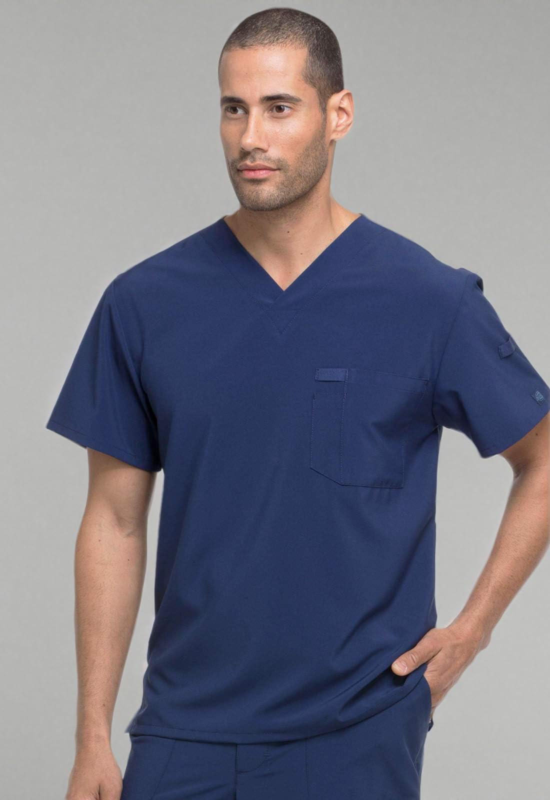 Dickies EDS Essentials Men's Scrubs Top - Tuckable V-Neck Work Shirt DK635 for Nurses, Doctors & Healthcare Professionals