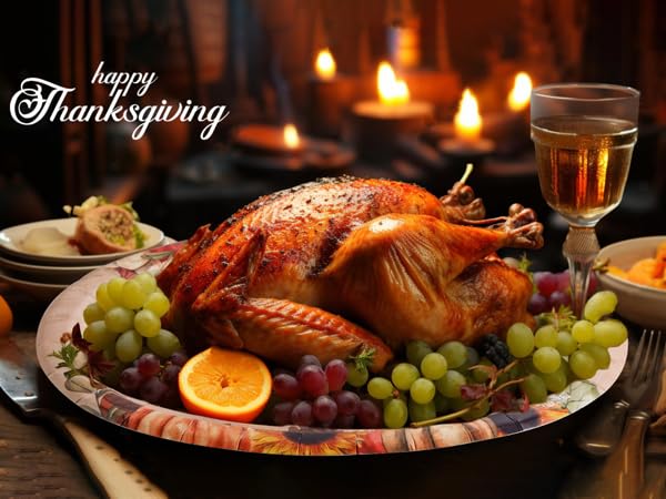 50-Pack Thanksgiving Paper Plates - 10