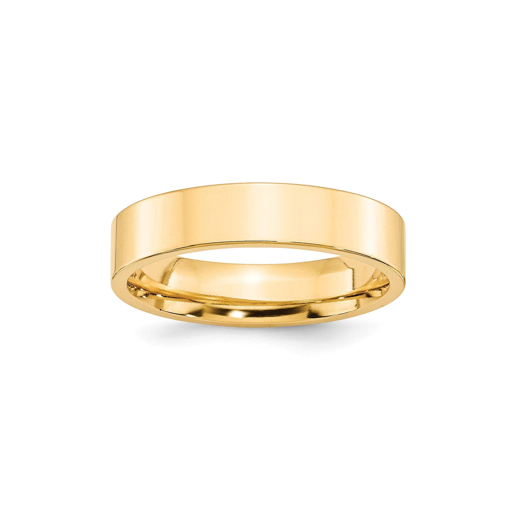 14k Yellow Gold 5mm Comfort Fit Band - Size 8 for Women