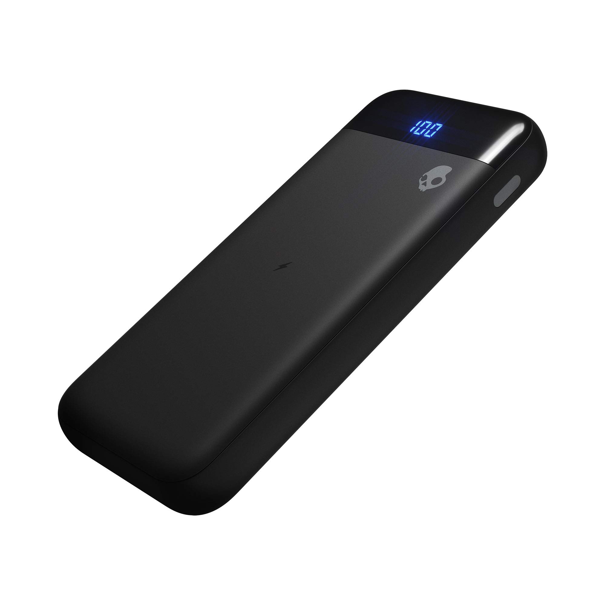 Skullcandy Stash Fuel 10000mAh Wireless Power Bank - 10W Fast Wireless Charger with USB-C & Dual USB-A Ports, Includes Micro USB/Type-C Cable (Grey/Blue) - Perfect for Travel, Camping & On-the-Go Charging