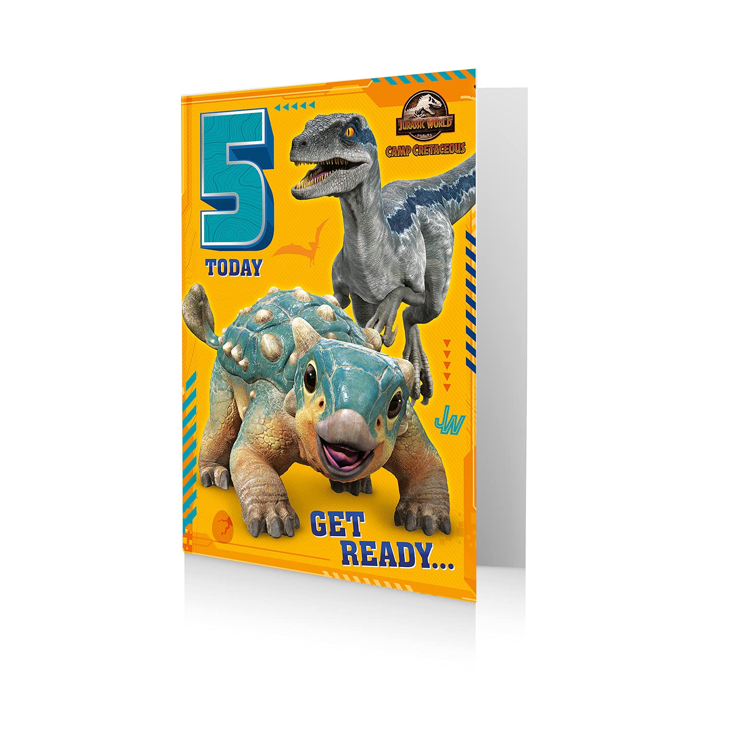 Jurassic World 5th Birthday Card for Kids - Dinosaur Party Gift
