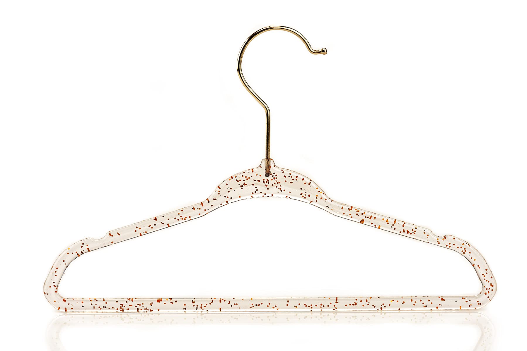 20 Pack Premium Heavy Duty Glitter Acrylic Baby Hangers - Space Saving Non-Slip Clothes Hangers with Gold Hook for Nursery, Closet & Travel - Elegant Baby Clothes Organizer for Toddlers & Infants