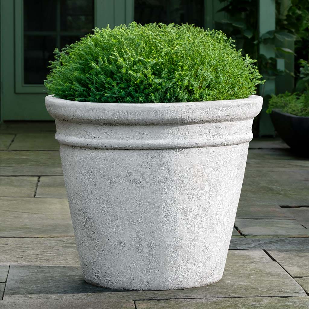 Campania International Marchand Planter Set of 3 - White Coral Ceramic Flower Pots for Indoor & Outdoor Plants - Perfect for Home Garden, Patio Decor, and Gift Giving