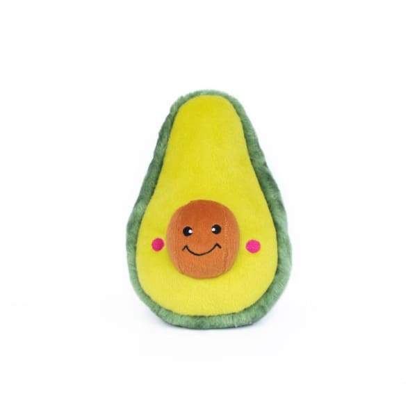 ZippyPaws NomNomz Avocado Plush Dog Toy - Cute & Durable Chew Toy for Small & Medium Dogs - Perfect for Playtime, Training & Cuddling